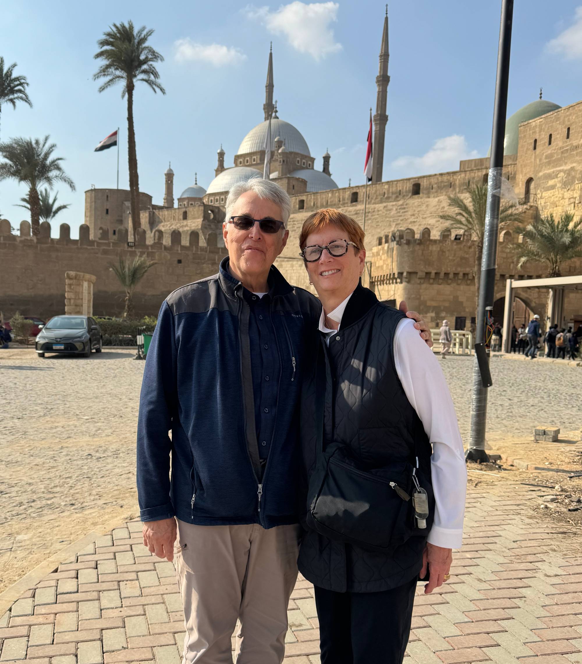 Lisa Kasmer and her husband while traveling